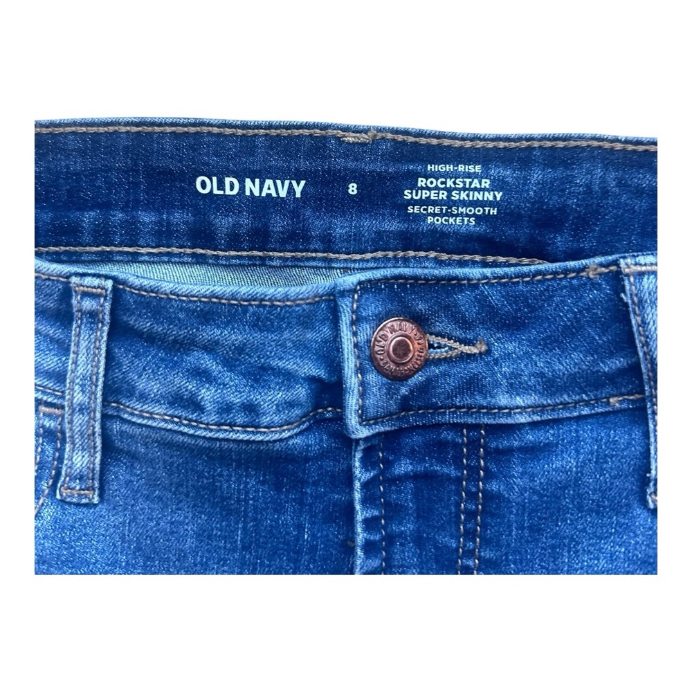 Old Navy High-Rise Rockstar Super Skinny Jeans Women’s Size 8 Distressed - Picture 4 of 6